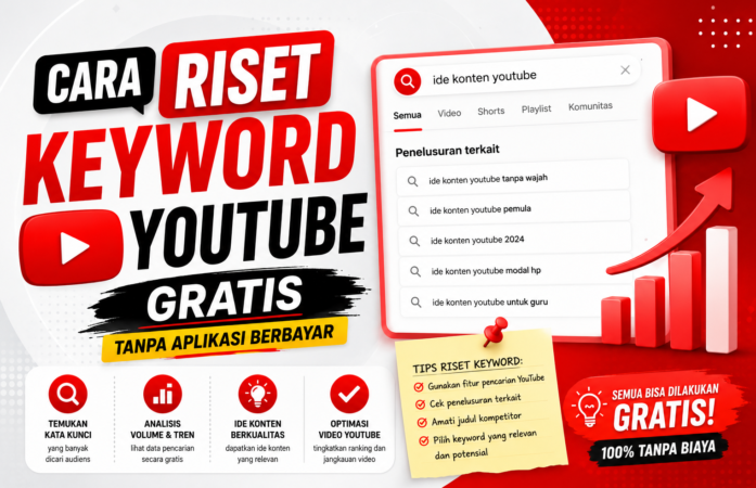 Cara Riset Keyword YouTube Gratis Tanpa Aplikasi Berbayar